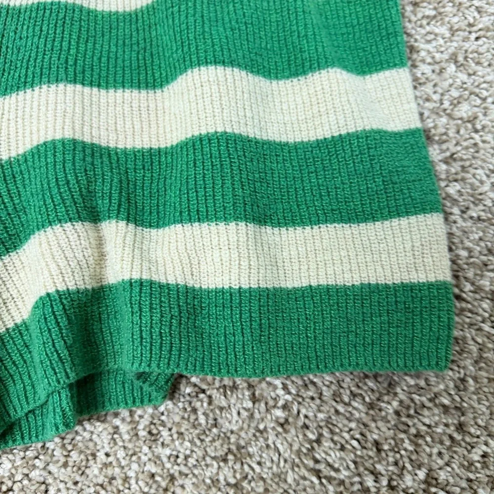 FP Beach Free People Green Cream Striped Knit Sweater Shorts XS OB1438202